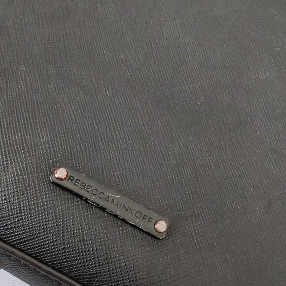 Rebecca Minkoff Crossbody Black Purse Matte Textured Tassel Chain Zipper Bag - Picture 6 of 8